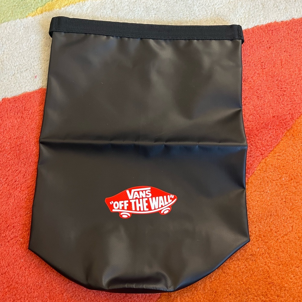 Vans Black Toiletry Roll-Top Bag with Red 'Off The Wall' Logo
